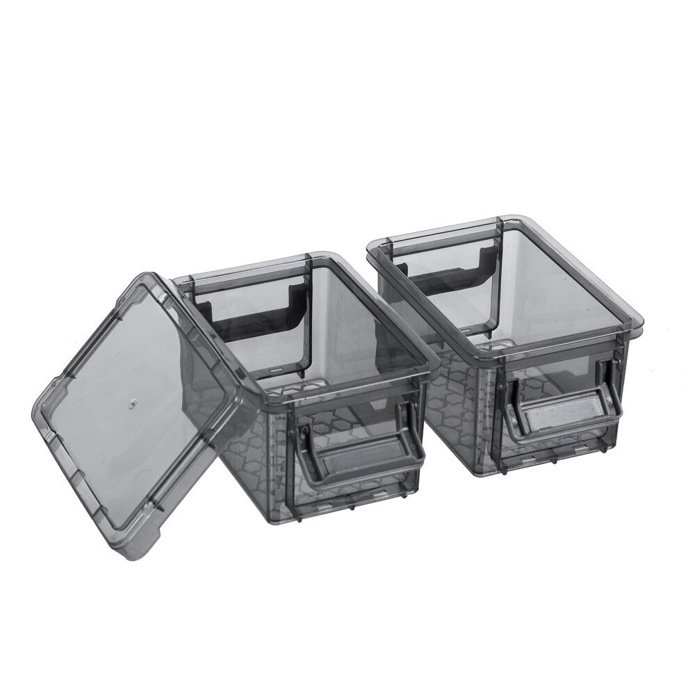 2PK Boxsweden Mini Stacker Box 330Ml Charcoal