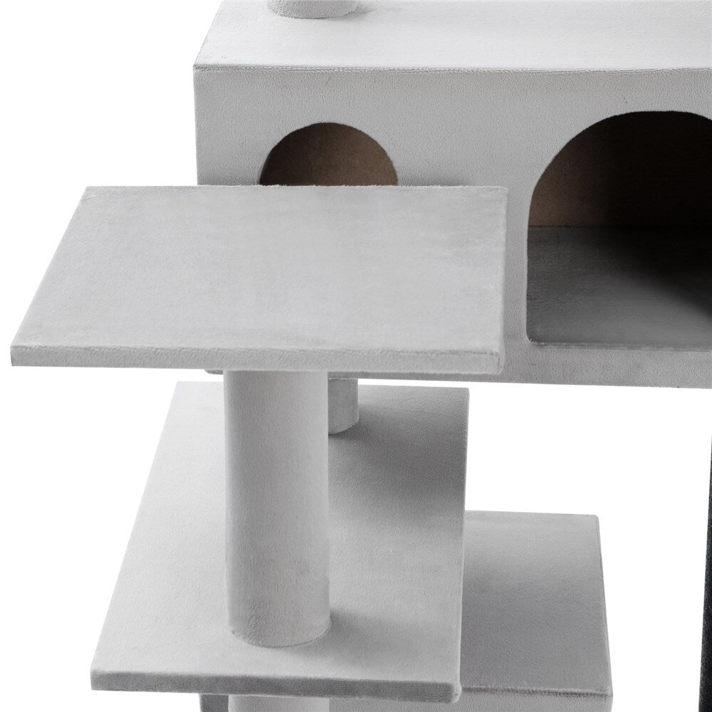 Paws & Claws Catsby Hamilton Cat House 50X50X134cm Silver Grey