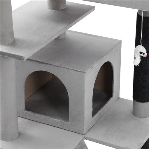 Paws & Claws Catsby Hamilton Cat House 50X50X134cm Silver Grey
