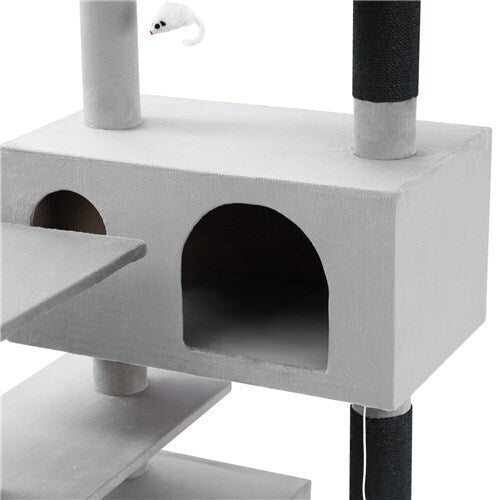 Paws & Claws Catsby Hamilton Cat House 50X50X134cm Silver Grey
