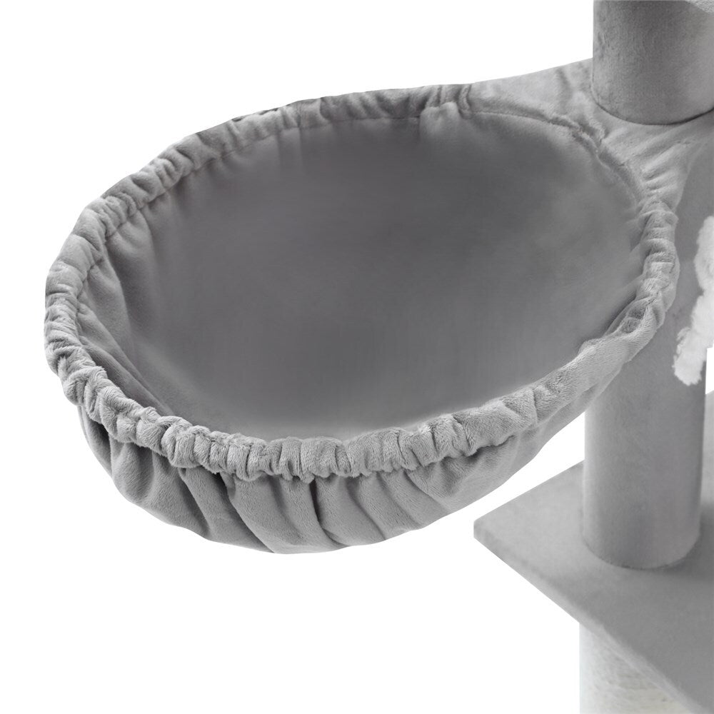 Paws & Claws Catsby Clifton Condo Cat Tree 50X50X98cm Silver Grey