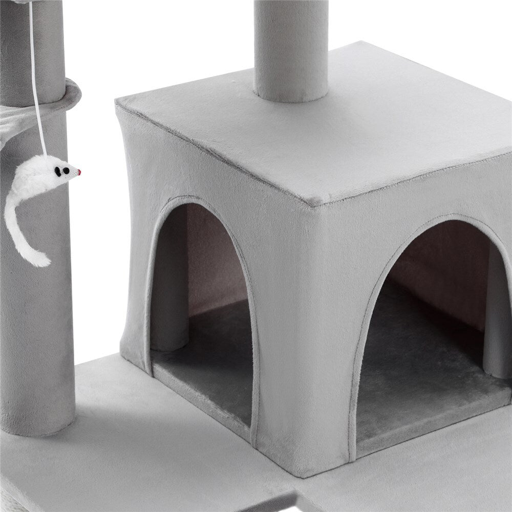 Paws & Claws Catsby Clifton Condo Cat Tree 50X50X98cm Silver Grey
