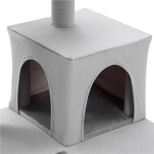 Paws & Claws Catsby Clifton Condo Cat Tree 50X50X98cm Silver Grey