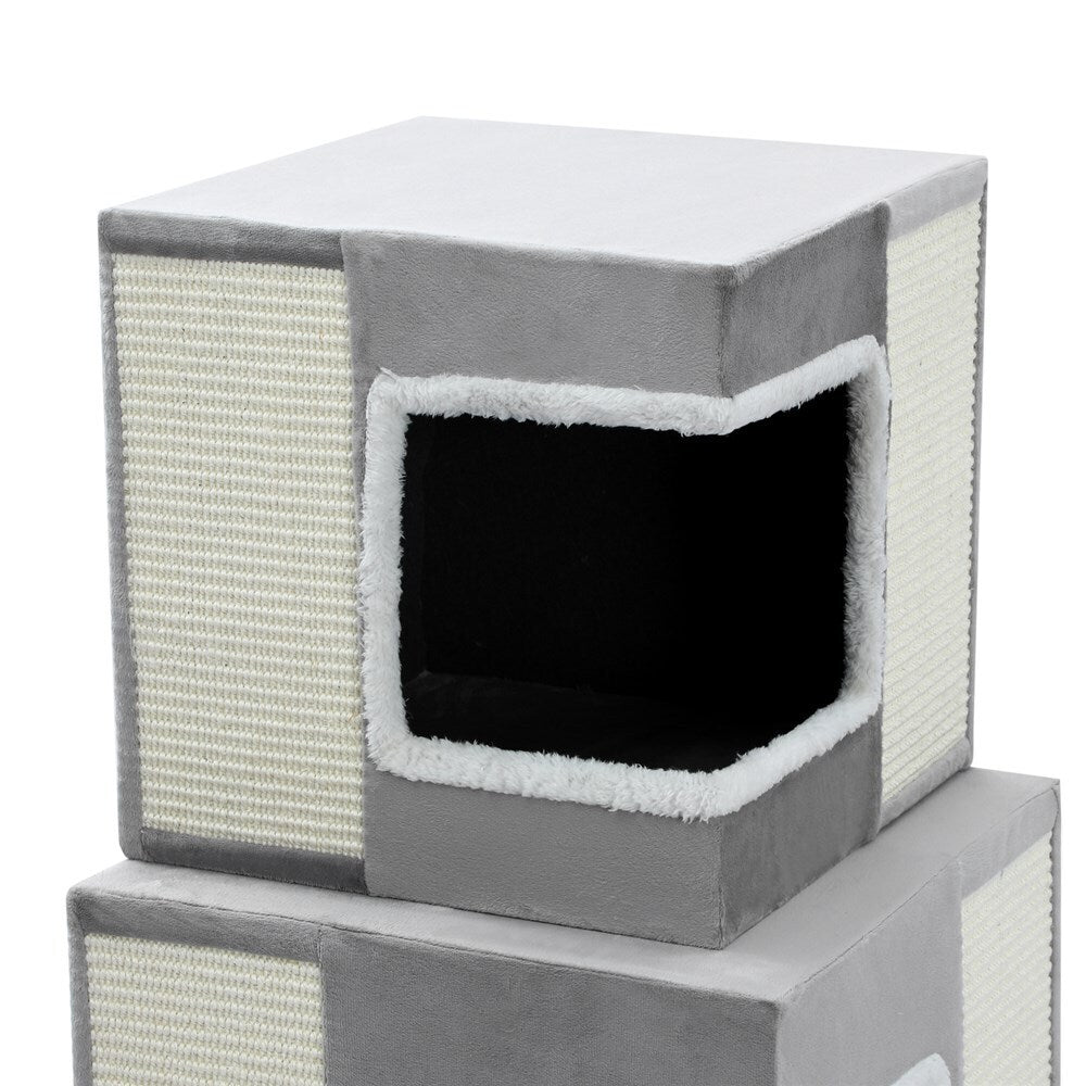 Paws & Claws Catsby Essendon Tower 45X45X120cm Silver Grey