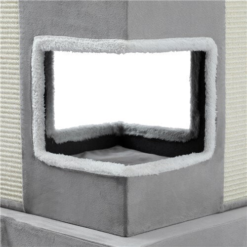 Paws & Claws Catsby Essendon Tower 45X45X120cm Silver Grey