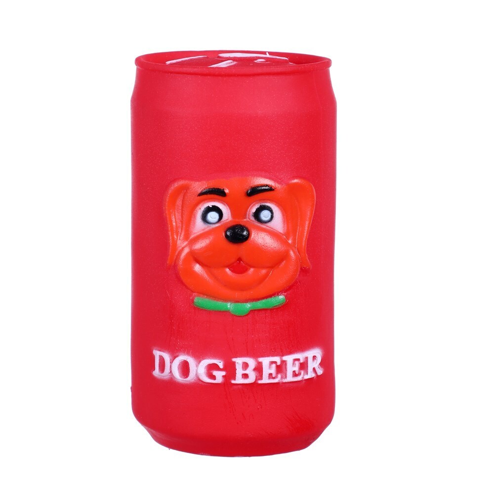 Paws & Claws Beer Can Vinyl Pet Toy 11cm Assorted