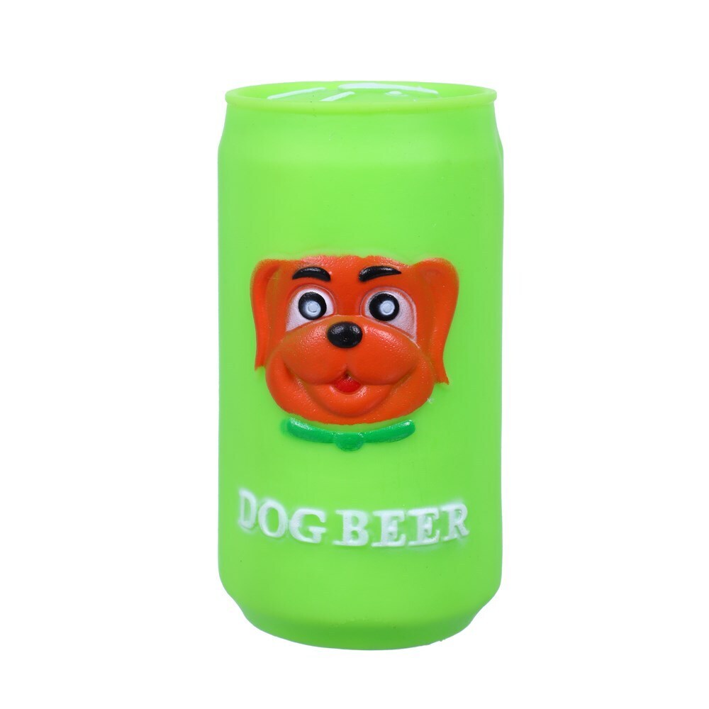 Paws & Claws Beer Can Vinyl Pet Toy 11cm Assorted