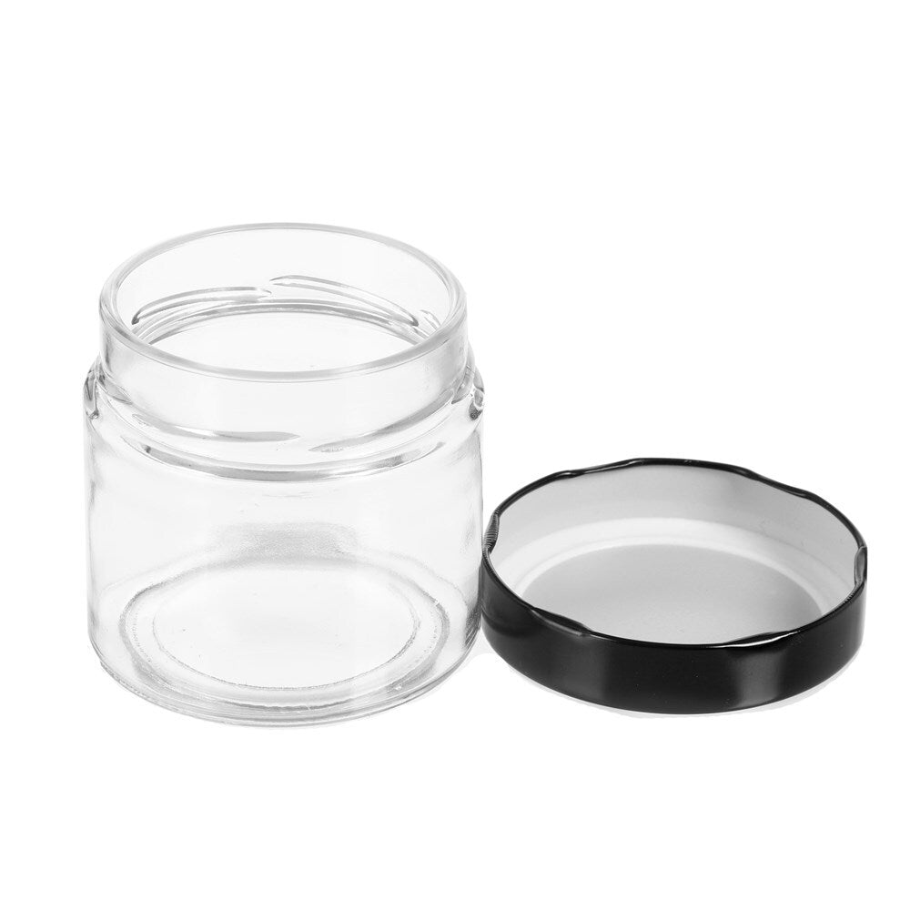 Lemon & Lime Soho 360ml Glass Preserve Jar w/ Black Lid - Clear