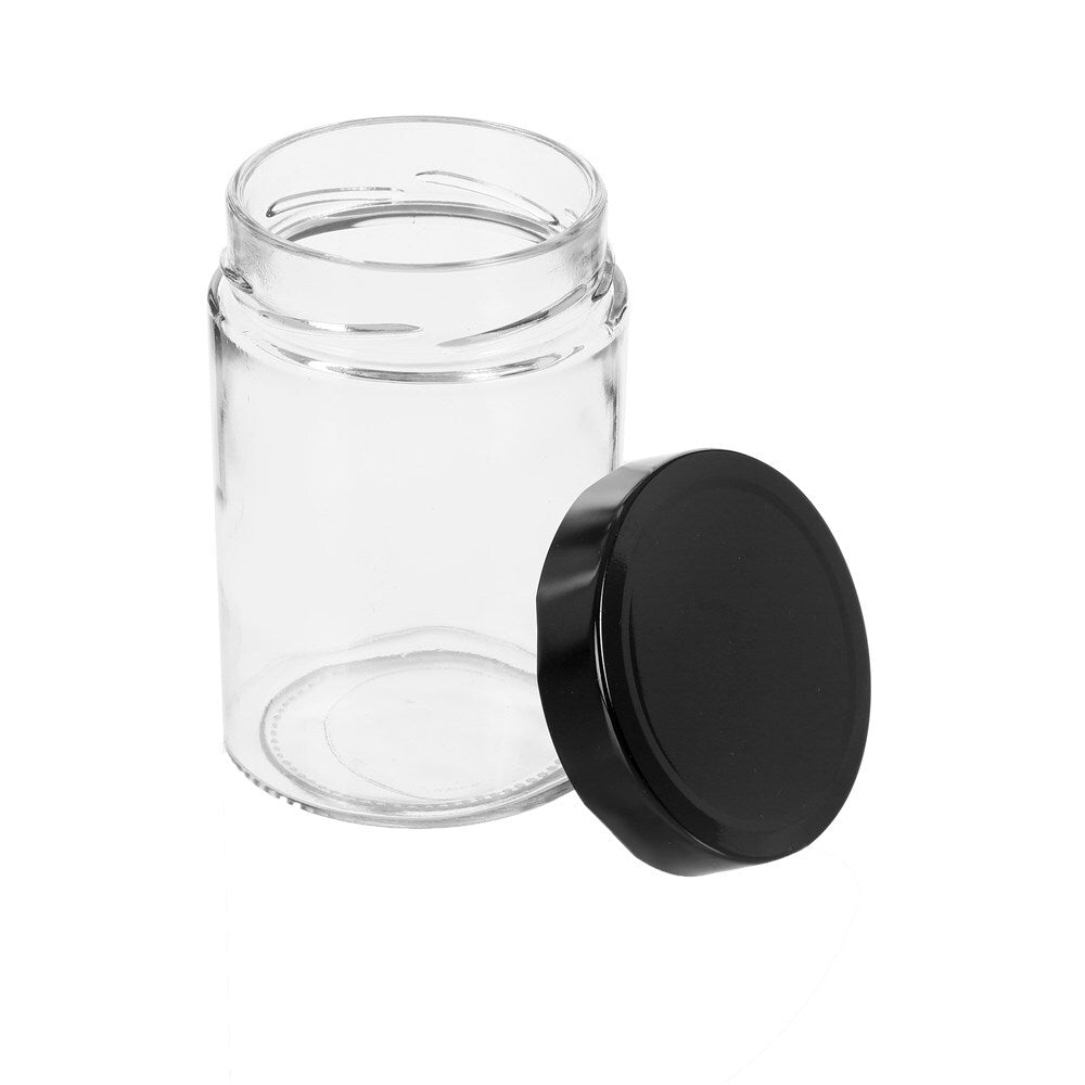 Soho Glass Preserve Jar 570Ml With Black Lid