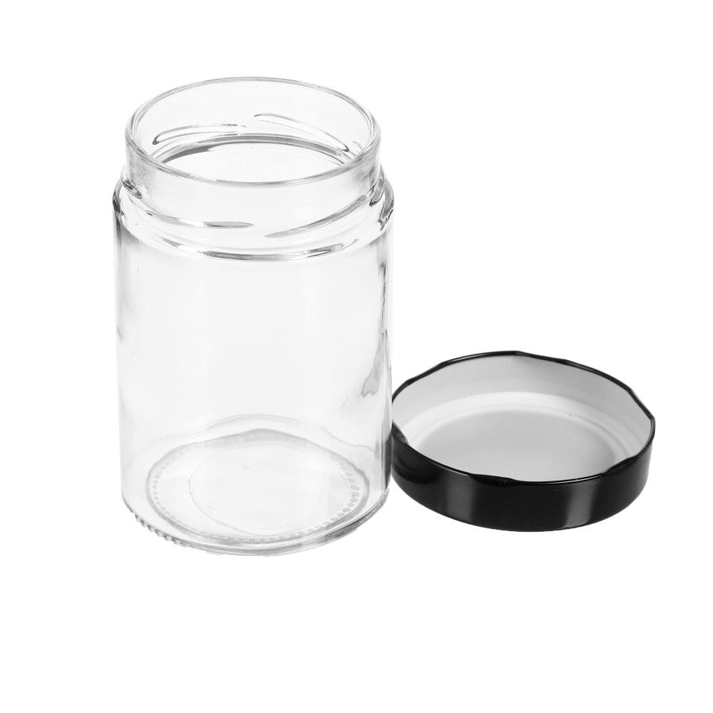 Soho Glass Preserve Jar 570Ml With Black Lid