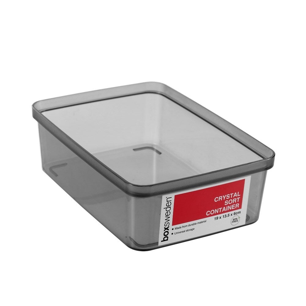 Boxsweden Crystal Sort Container 19X13.5X6cm Assorted