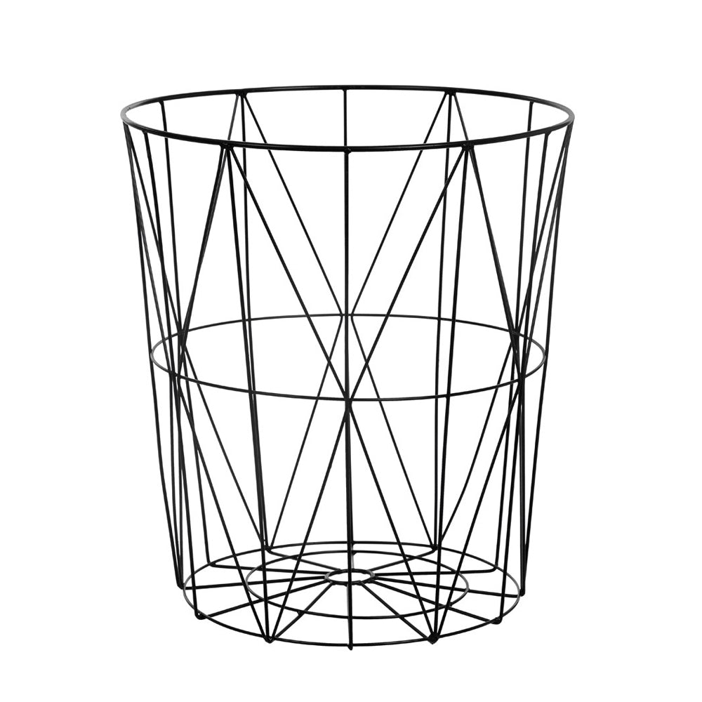 Boxsweden Toska Metal Wire Storage Basket 39x43cm - Black