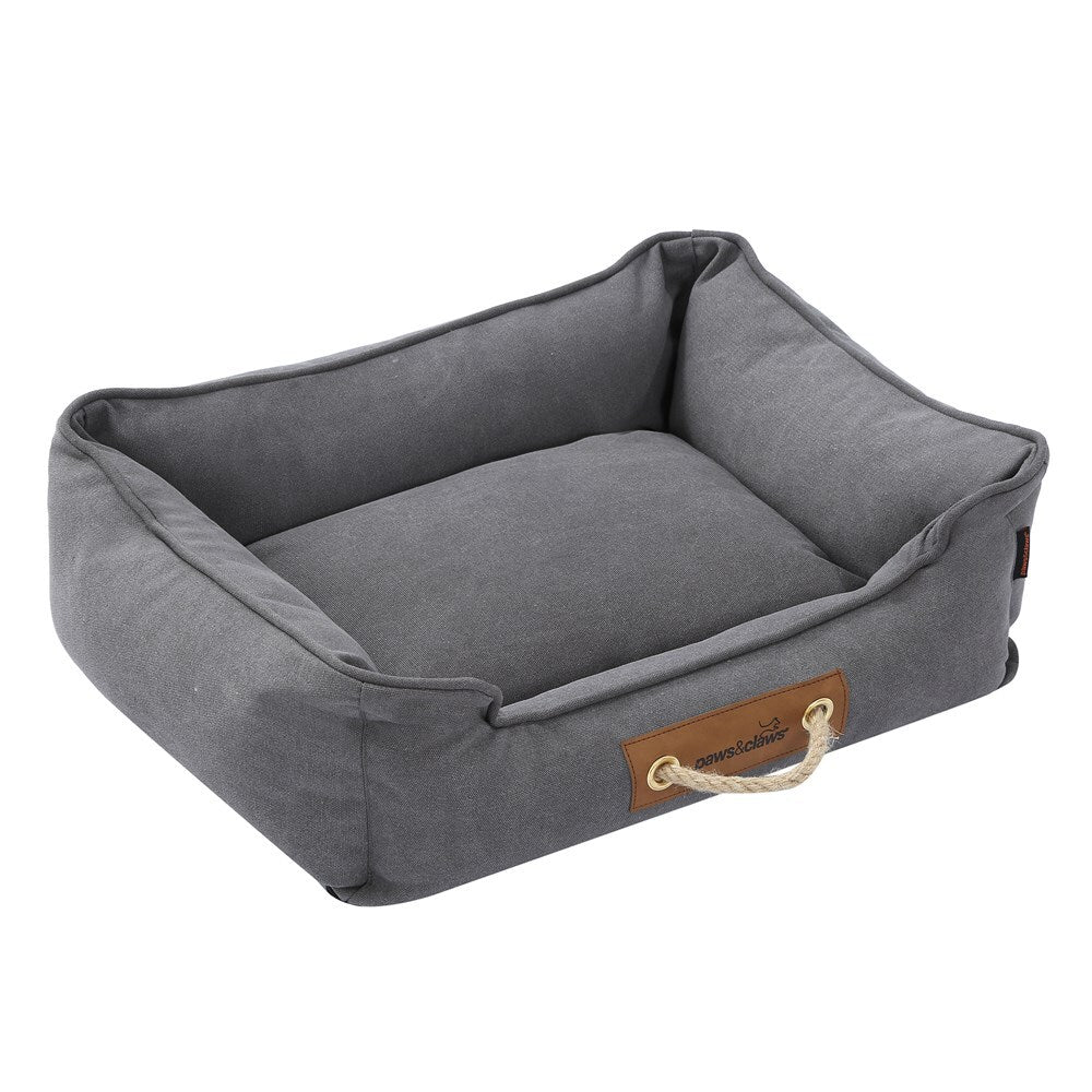 Paws & Claws Lighthouse Medium Walled Canvas Bed - Dark Grey