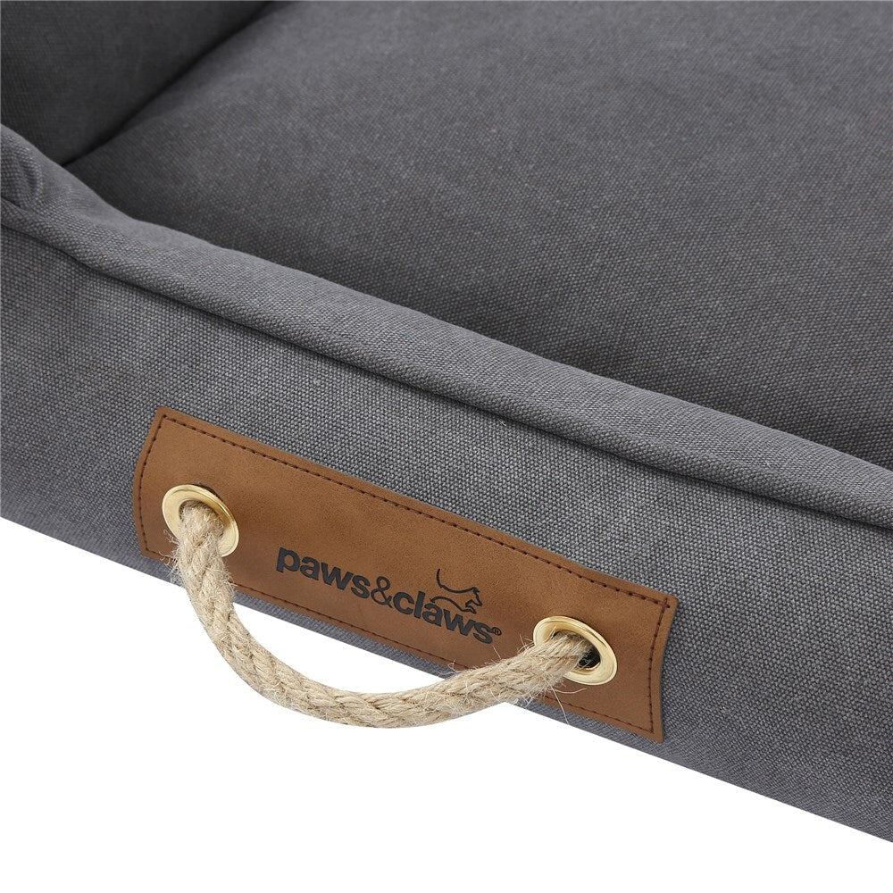 Paws & Claws Lighthouse Medium Walled Canvas Bed - Dark Grey