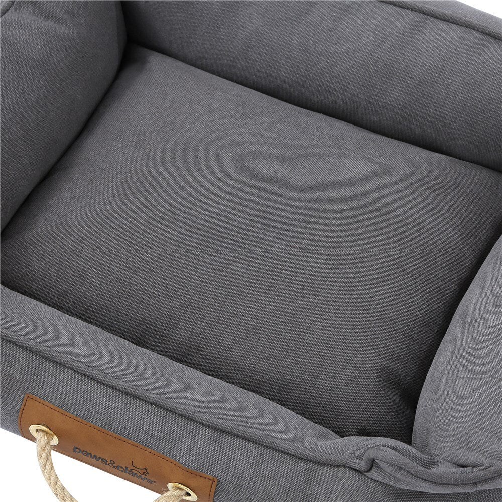 Paws & Claws Lighthouse Medium Walled Canvas Bed - Dark Grey