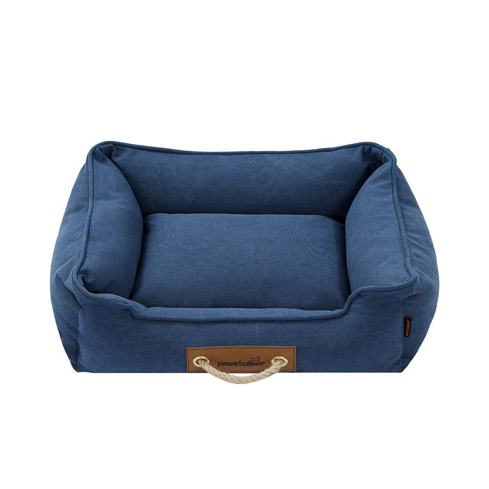 Paws & Claws Lighthouse Medium Walled Canvas Bed - Navy