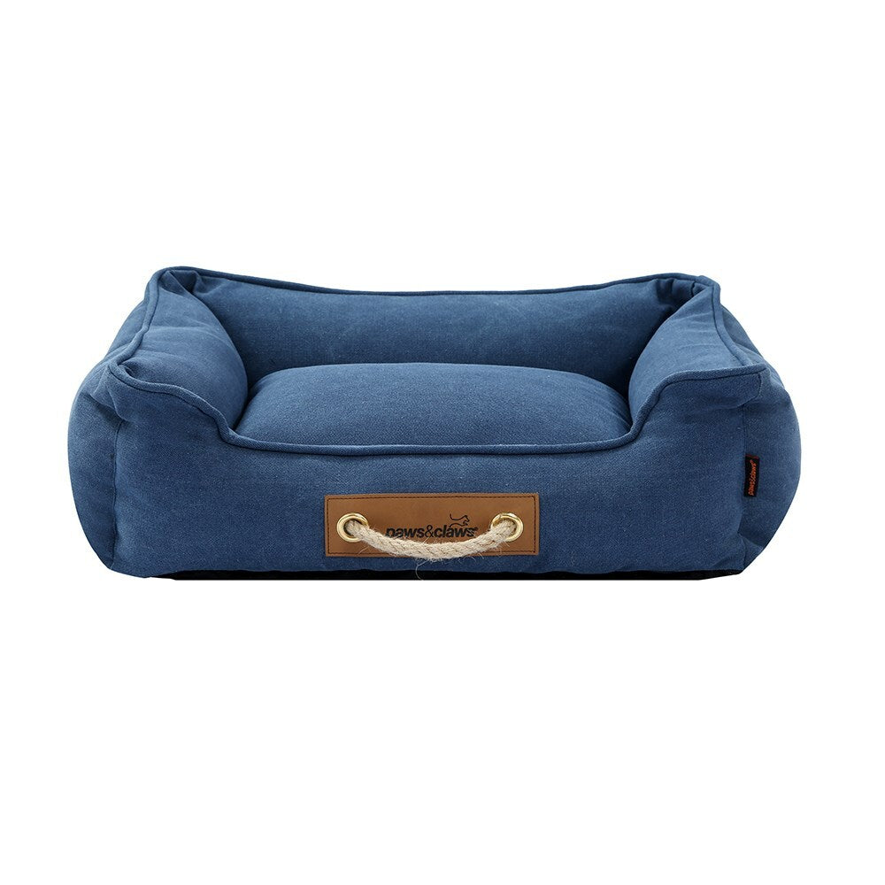 Paws & Claws Lighthouse Medium Walled Canvas Bed - Navy