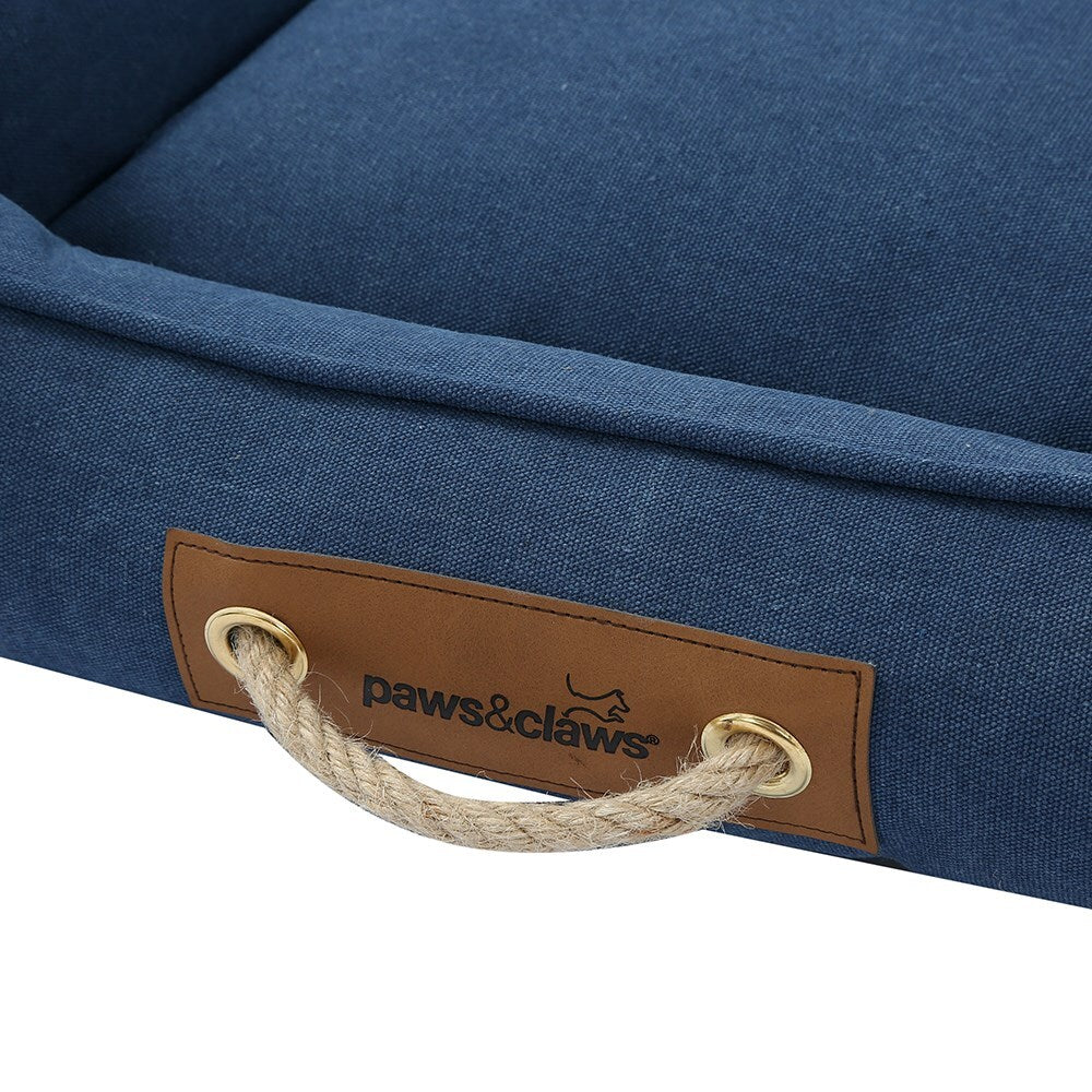 Paws & Claws Lighthouse Medium Walled Canvas Bed - Navy