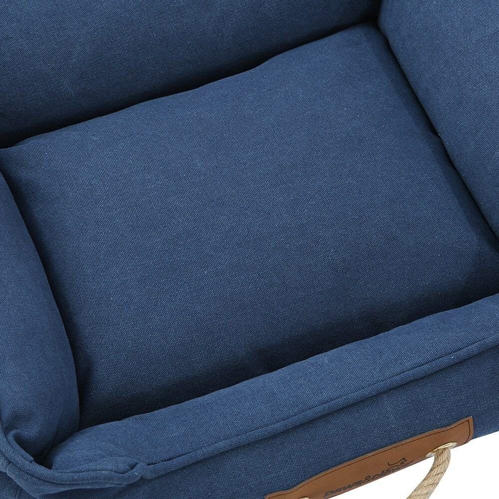 Paws & Claws Lighthouse Medium Walled Canvas Bed - Navy