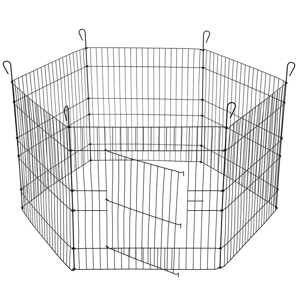6pc Paws & Claws Pet Play Pen 6 Sided Medium 61x61cm