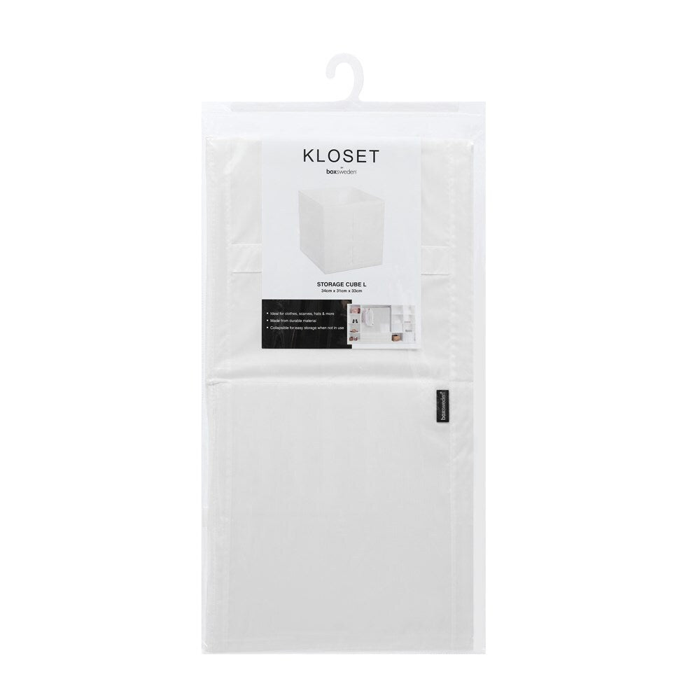 Boxsweden Kloset Storage Cube Lge 34X31X33cm White