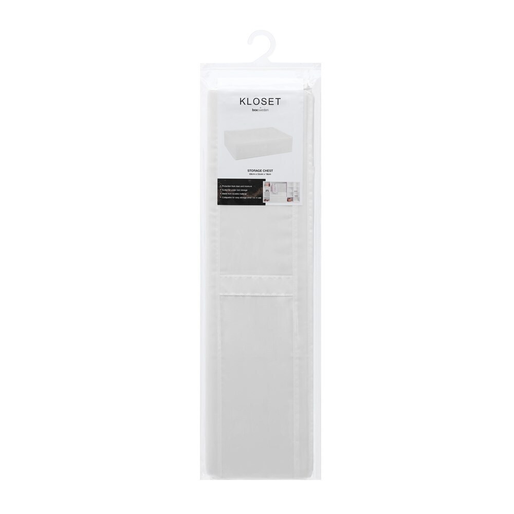 Boxsweden Kloset Storage Chest With Zipper Lge 69X55X19cm  White