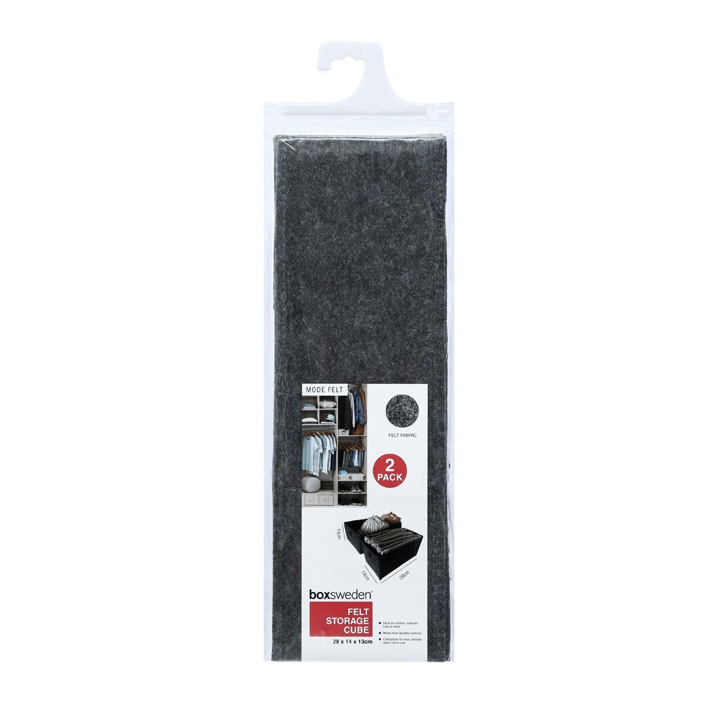 2PK Boxsweden 28cm Rectangle Felt Storage Cube