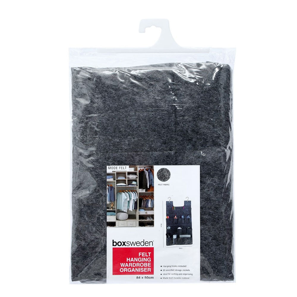 Boxsweden 20 Pocket Felt Hanging Organiser