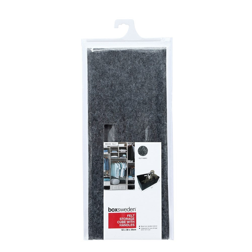 Boxsweden Felt Storage Cube w/ Handles 50cm