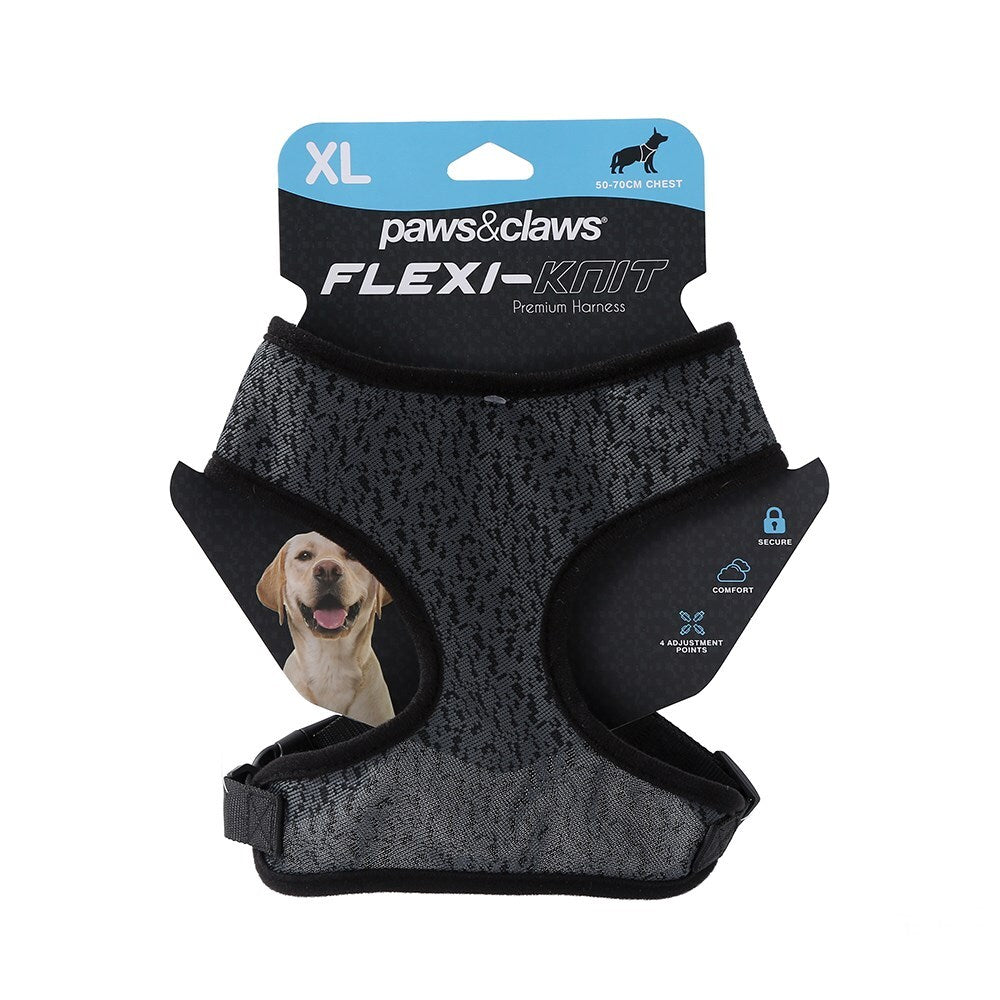Paws & Claws Flexi-Knit Harness For L/XL/XXL Dog Assorted