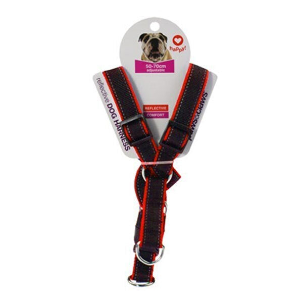 Paws & Claws Premium Reflective Edge Pet Harness 2.5x50-70cm Assorted
