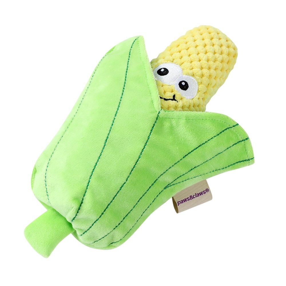 Paws & Claws 26cm Veggie Plush Corn Cob - Green