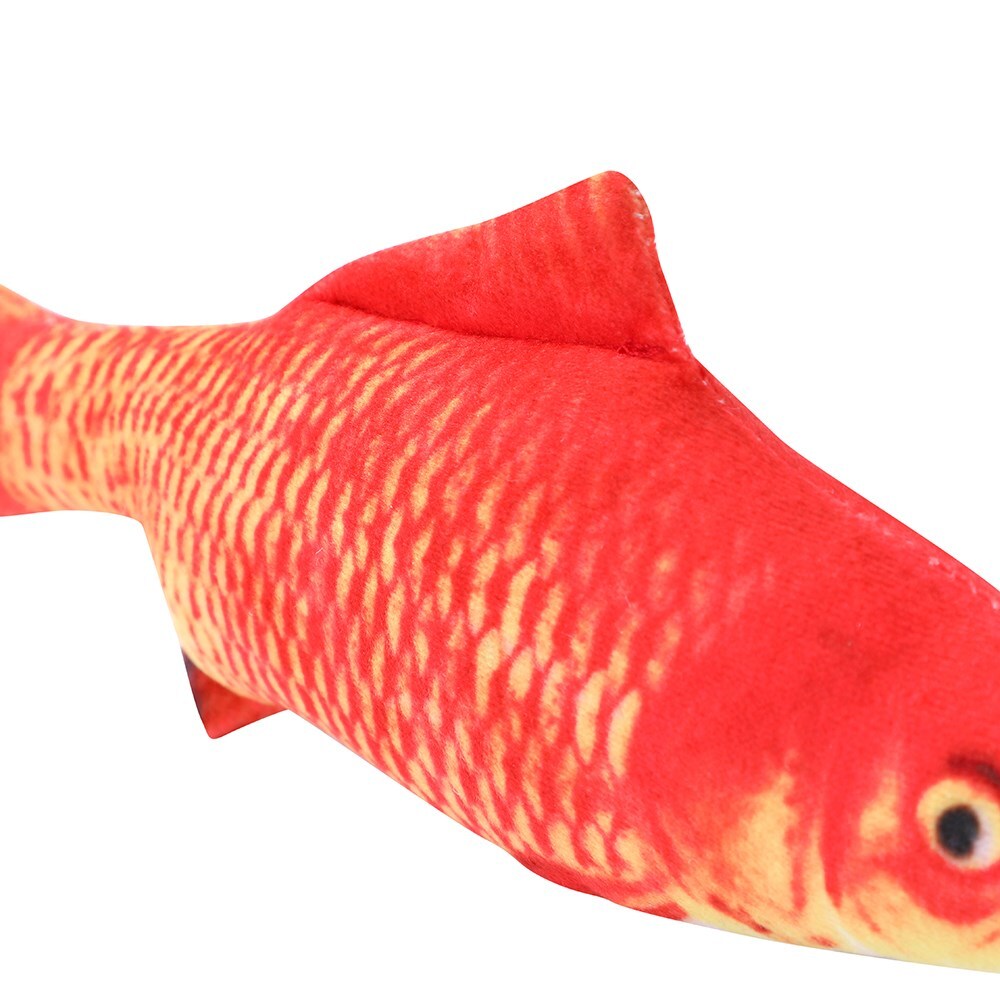 Paws & Claws 20cm Real Fish Printed Catnip Toy - Orange