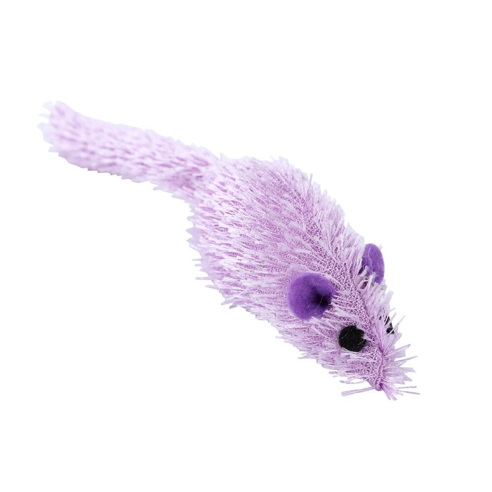 Paws & Claws Furry Long-Tail Catnip Mouse 17cm Assorted