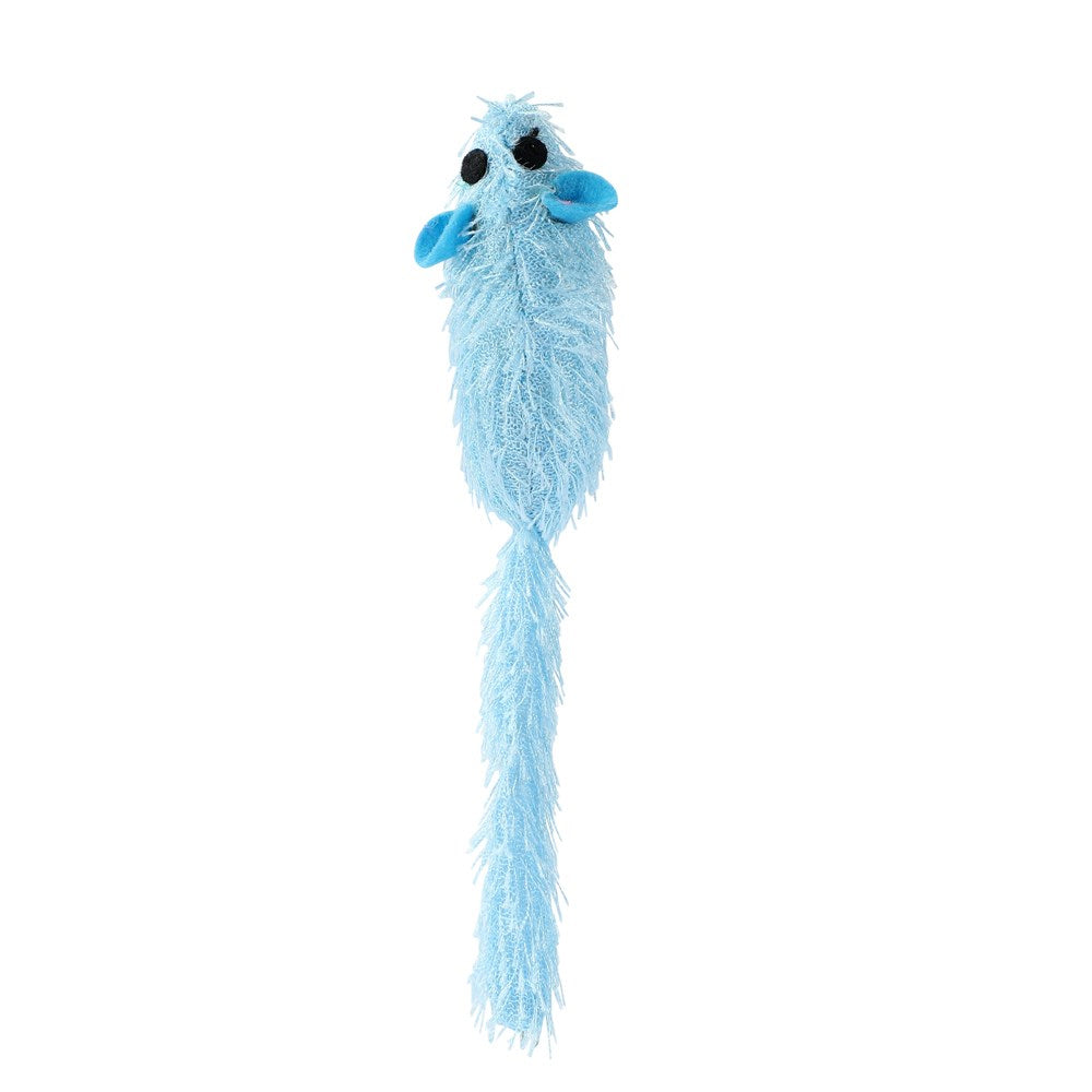 Paws & Claws Furry Long-Tail Catnip Mouse 17cm Assorted