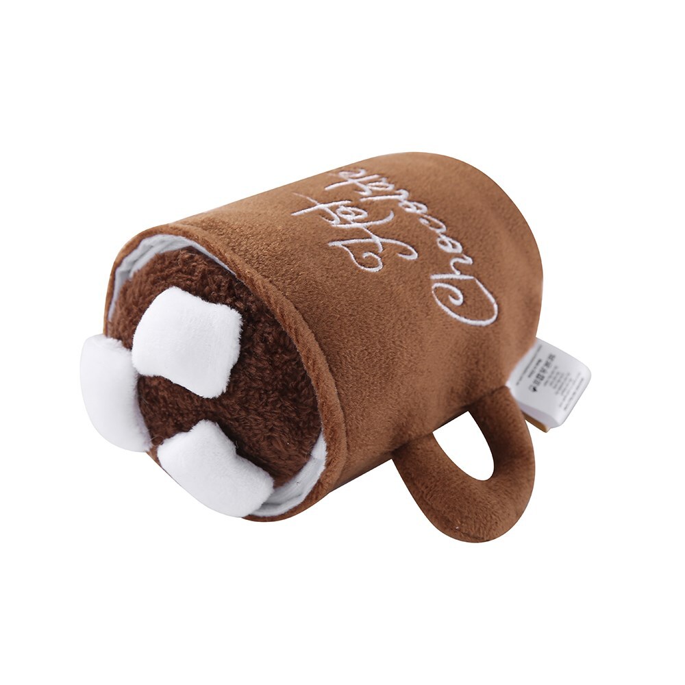 Paws & Claws Good Morning Plush Hot Choc Dog/Pet Toy 15.5x15cm