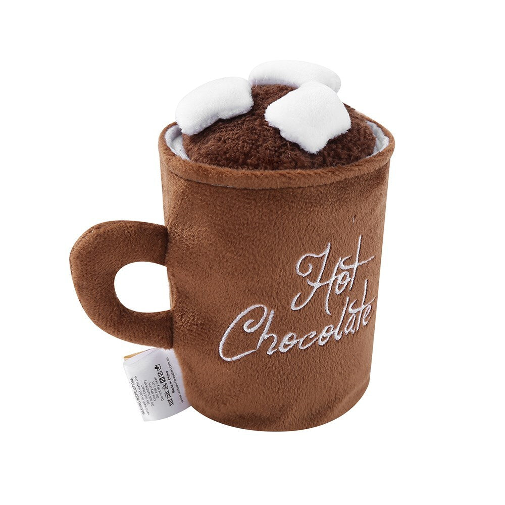 Paws & Claws Good Morning Plush Hot Choc Dog/Pet Toy 15.5x15cm