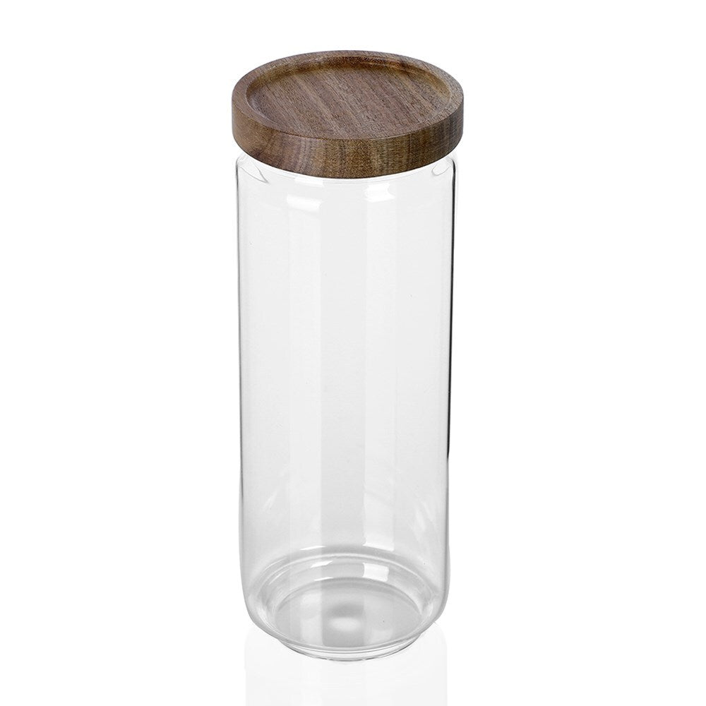 Lemon And Lime Woodend Glass Canister 1.4L