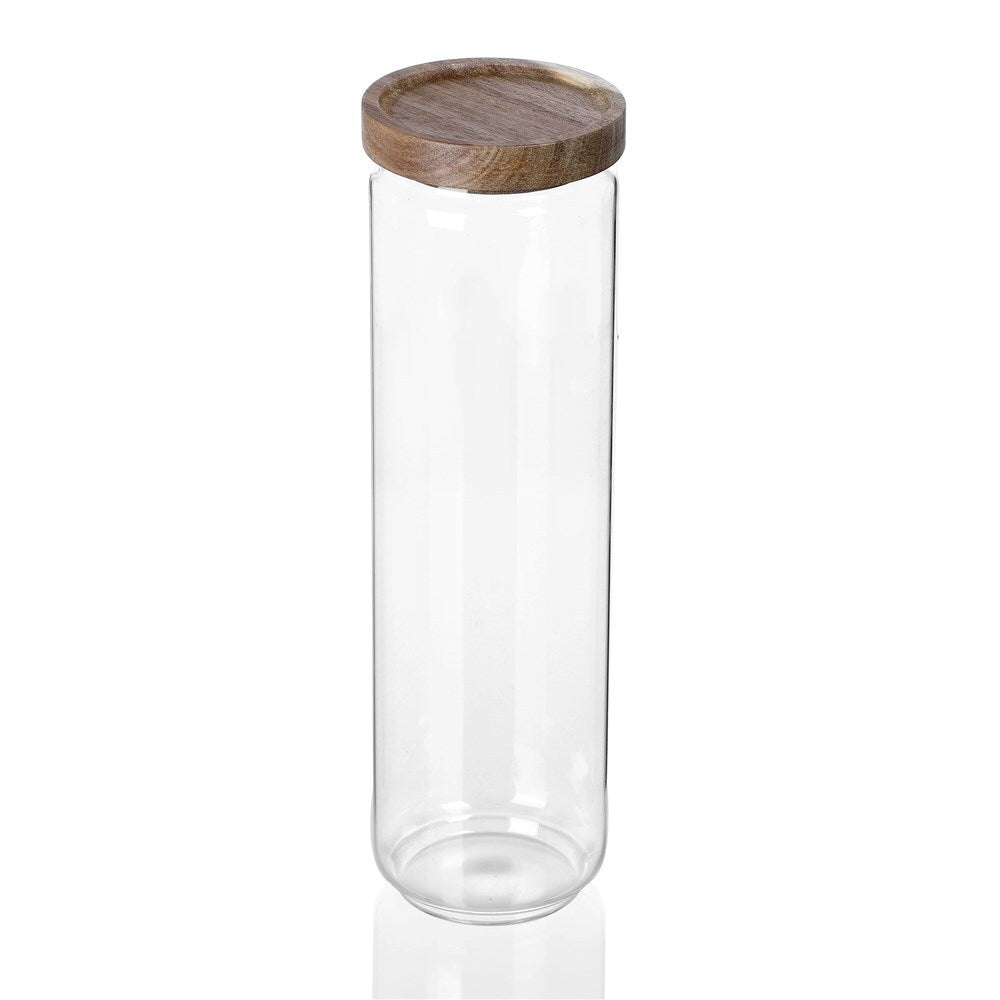 Lemon And Lime Woodend Glass Canister 1.65L