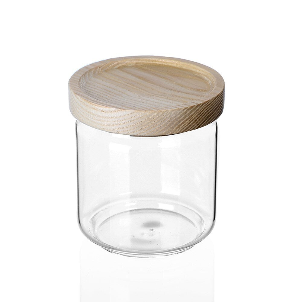 Lemon & Lime Woodend Beach Glass Canister 500Ml
