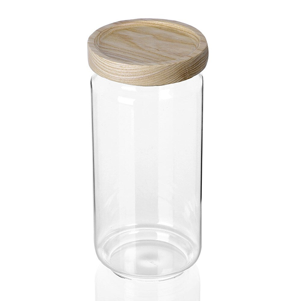 Lemon & Lime Woodend Beach Glass Canister 1L