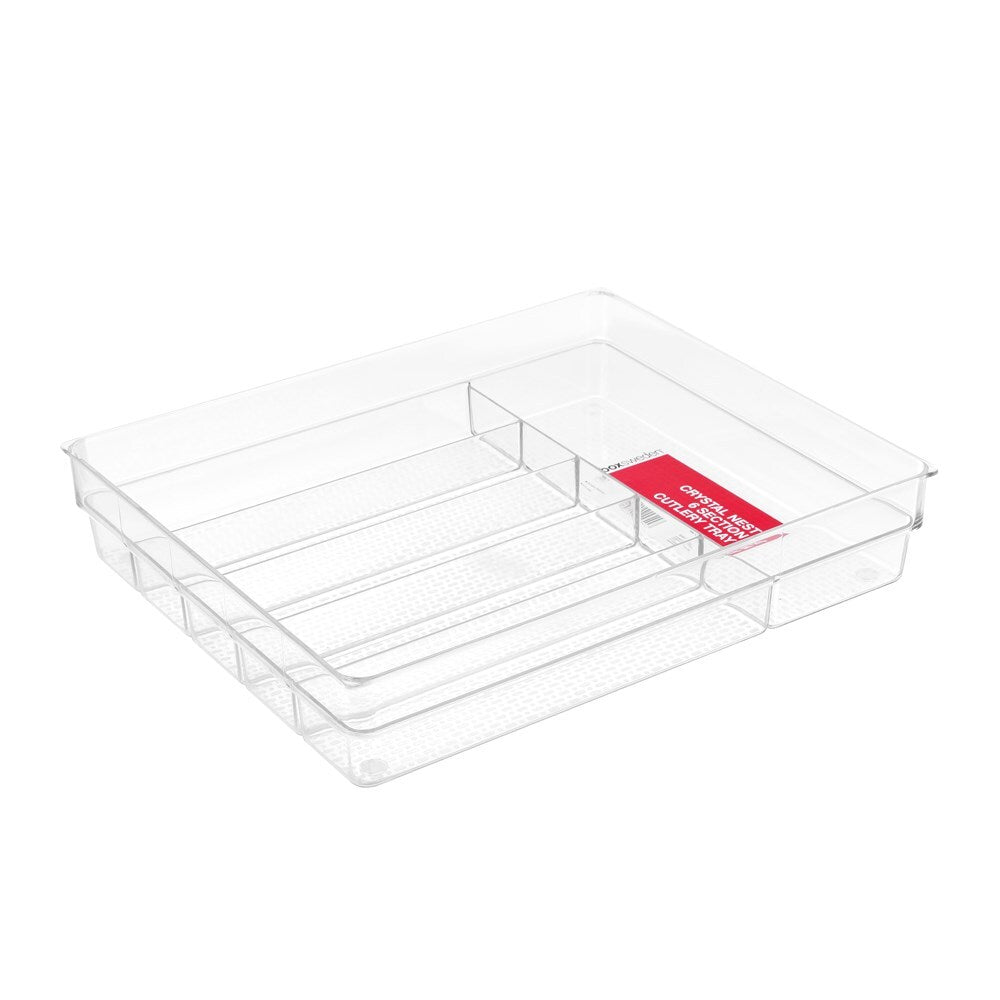 Boxsweden Crystal Nest 6 Section Cutlery  Tray 40X33X8cm