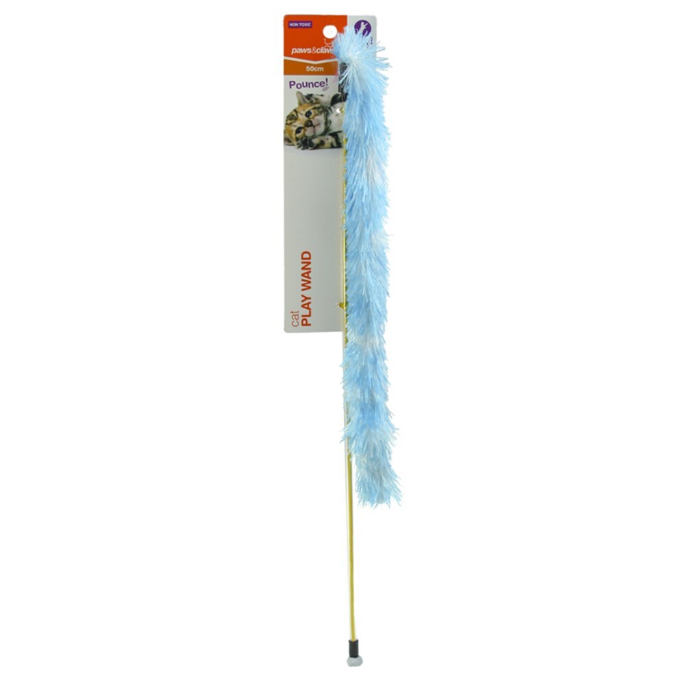 Paws & Claws Play Wand Cat Toy 50cm Assorted
