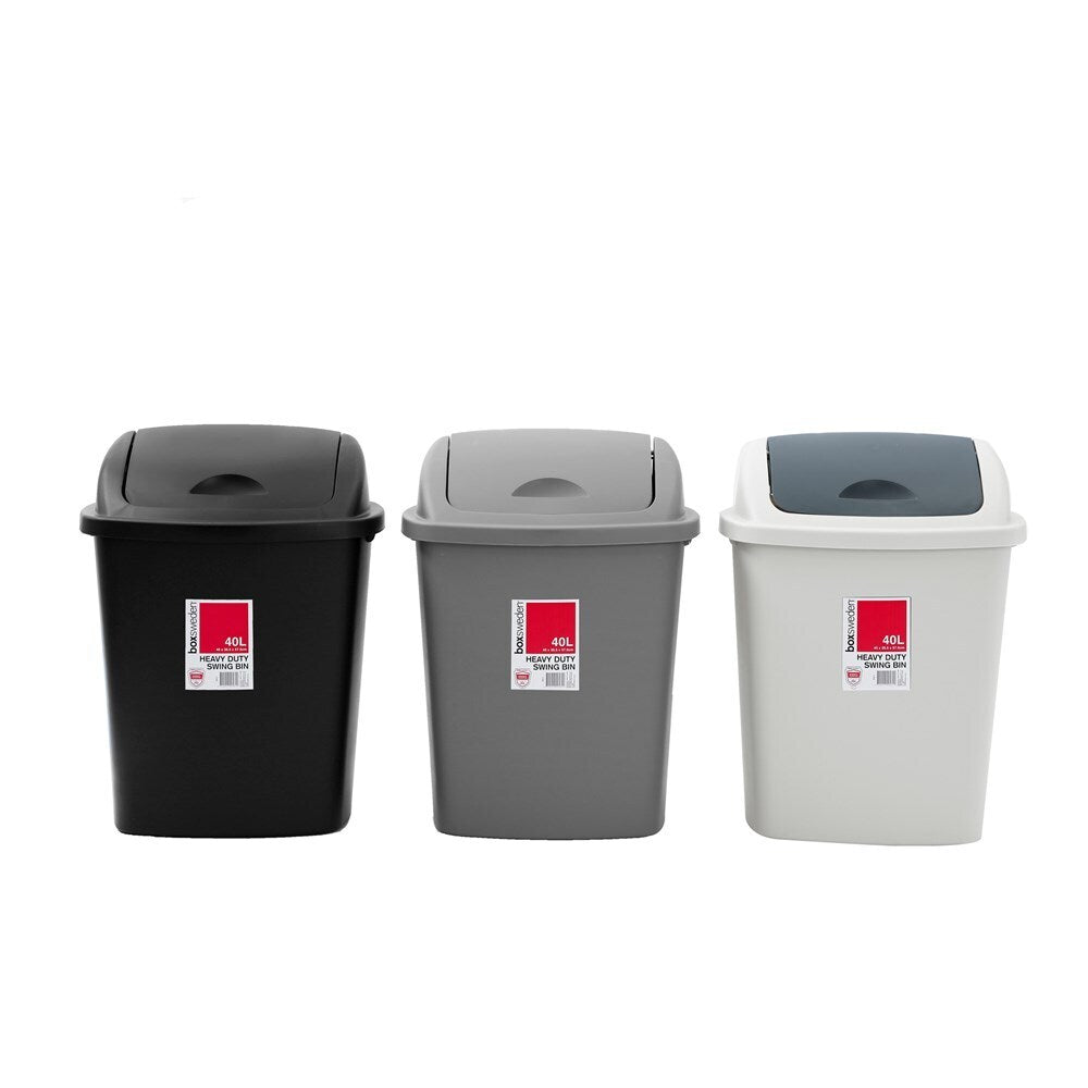 Boxsweden Swing Bin 40L 44x35.5x57.5cm - Assorted