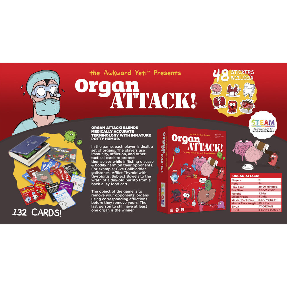 The Awkward Yeti Organ Attack Card Game New Edition Kids 8y+