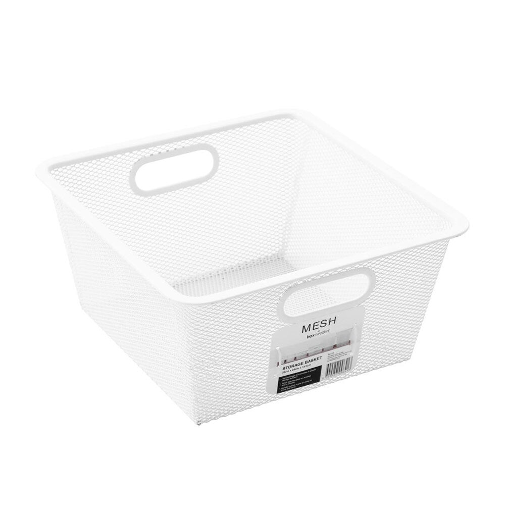 Mesh by Boxsweden Storage Basket 28cm x 13.5cm - White