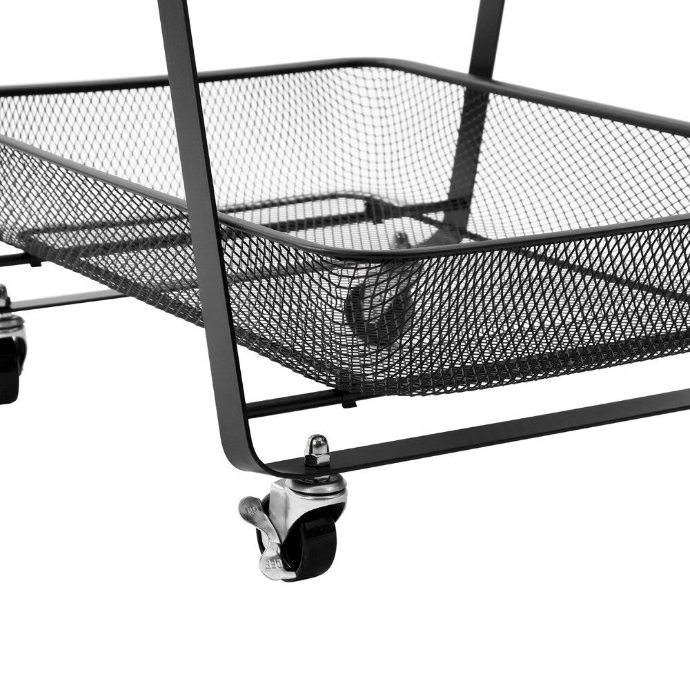 Mesh by Boxsweden 3 Tier Storage Trolley w/ Wheels - Black