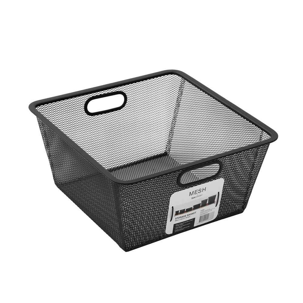 Boxsweden Mesh Storage Basket 33X33X16.5cm Black