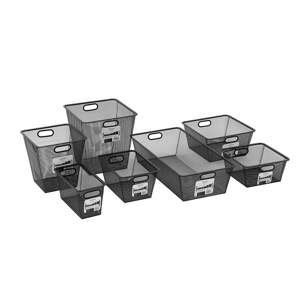 Boxsweden Mesh Storage Basket 33X33X16.5cm Black