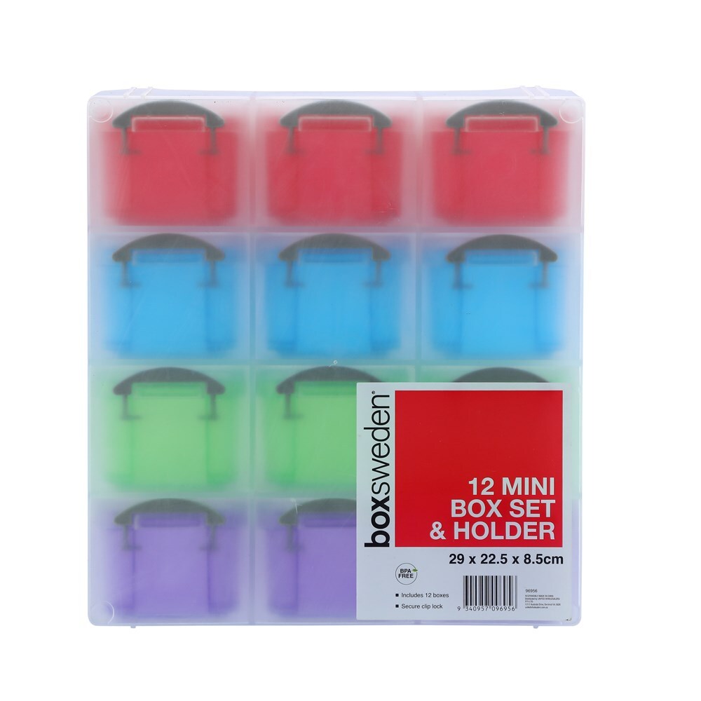 12pc Boxsweden Mini Box Set & Holder 29x22.5x8.5cm